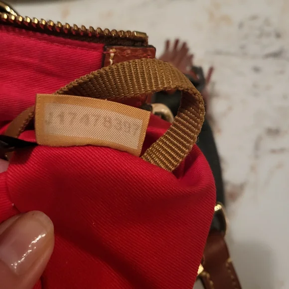 Dooney & Bourke Black and Brown Structured Leather Satchel - Picture 11 of 13